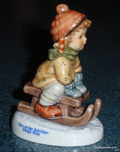 "Sleigh Ride" Holiday Goebel Hummel Figurine #2236 - Girl Sledding (3.25")