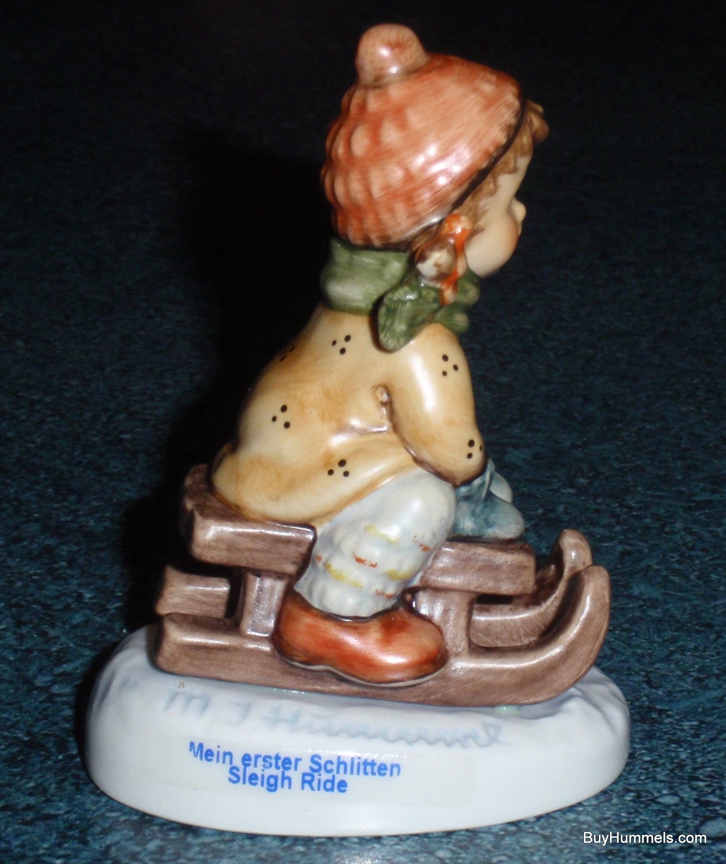 "Sleigh Ride" Holiday Goebel Hummel Figurine #2236 - Girl Sledding (3.25")