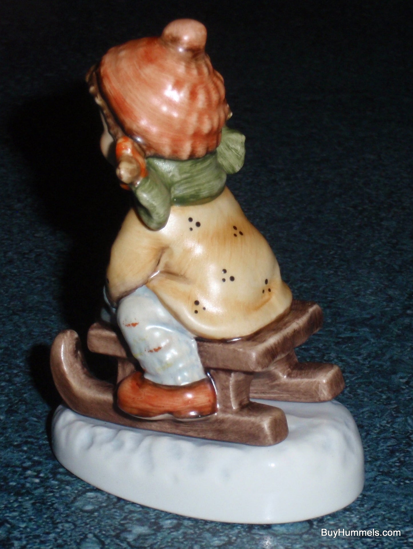 "Sleigh Ride" Holiday Goebel Hummel Figurine #2236 - Girl Sledding (3.25")