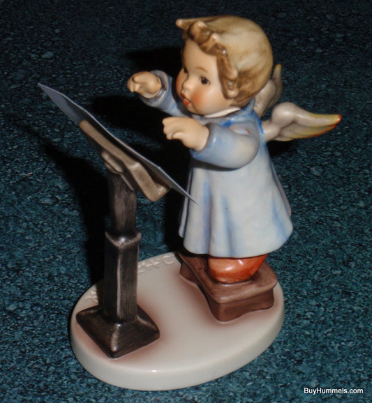 First Issue Goebel Hummel Figurine #2096/A Angelic Conductor - 4 Inch Angel Leading Band - TMK8 Trademark - Excellent Condition