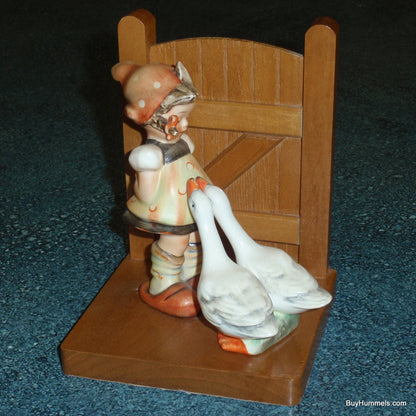 "Farm Boy" & "Goose Girl" Hummel Bookends #60A #60B - TMK2 Full Bee (6")