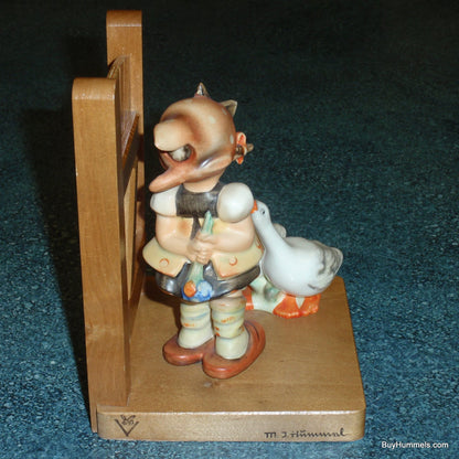 "Farm Boy" & "Goose Girl" Hummel Bookends #60A #60B - TMK2 Full Bee (6")