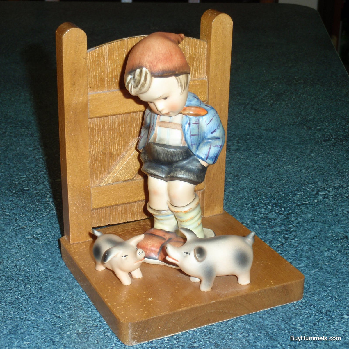 "Farm Boy" & "Goose Girl" Hummel Bookends #60A #60B - TMK2 Full Bee (6")