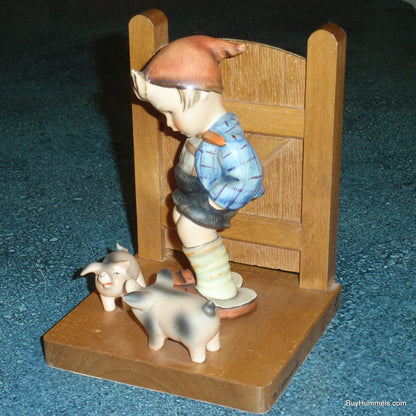 "Farm Boy" & "Goose Girl" Hummel Bookends #60A #60B - TMK2 Full Bee (6")