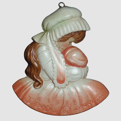 "Baby's First Christmas" 1982 ANRI Ferrandiz Pink Ornament (2.5")