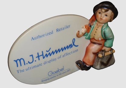 "Merry Wanderer" Goebel Hummel Authorized Retailer Dealer Plaque #187/A - TMK-6 (5.75")