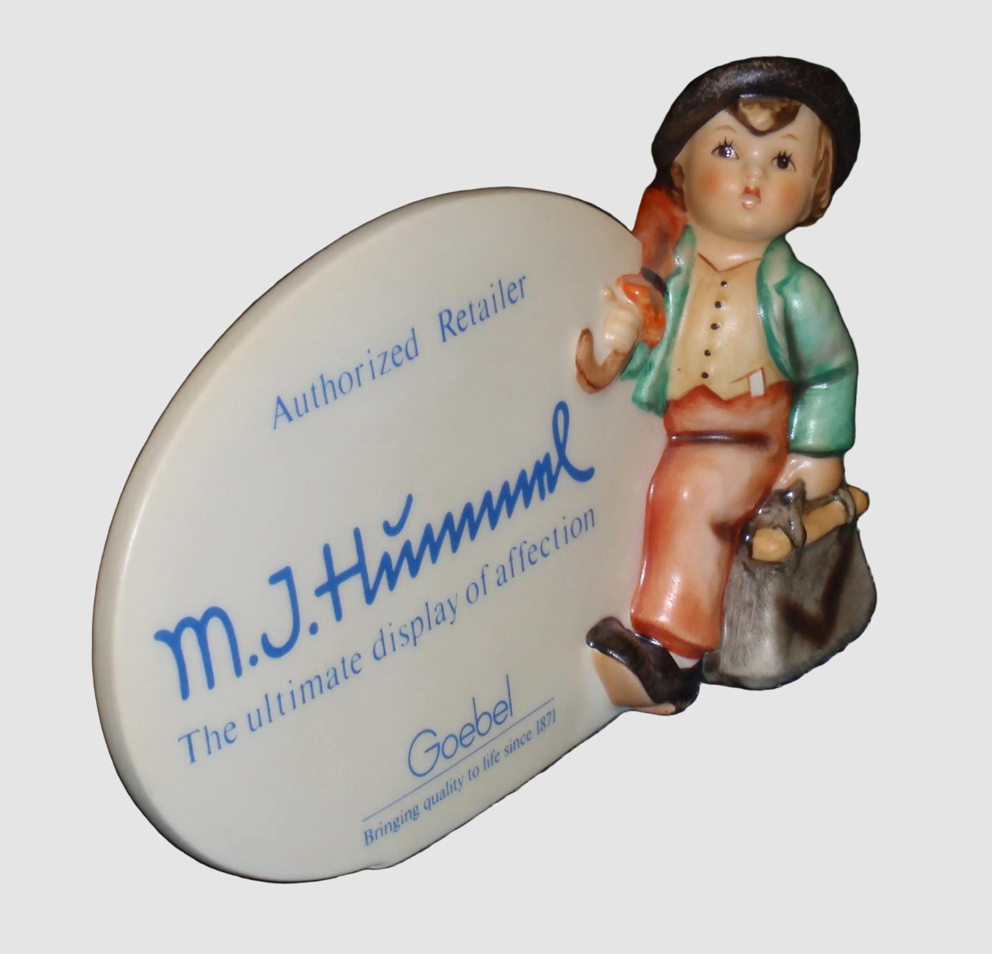"Merry Wanderer" Goebel Hummel Authorized Retailer Dealer Plaque #187/A - TMK-6 (5.75")