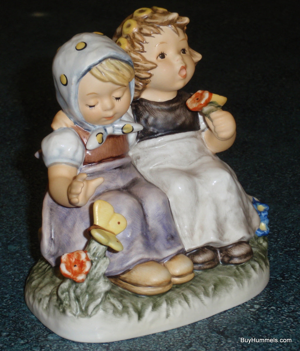 "Pleasant Moment" Goebel Hummel Figurine #425 TMK8 - Girls with Butterfly