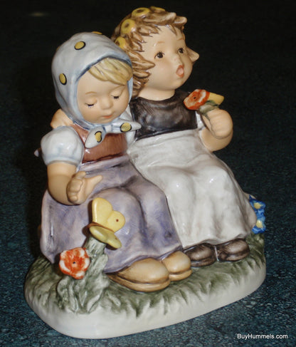 "Pleasant Moment" Goebel Hummel Figurine #425 TMK8 - Girls with Butterfly