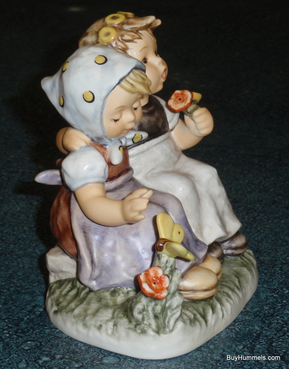 "Pleasant Moment" Goebel Hummel Figurine #425 TMK8 - Girls with Butterfly