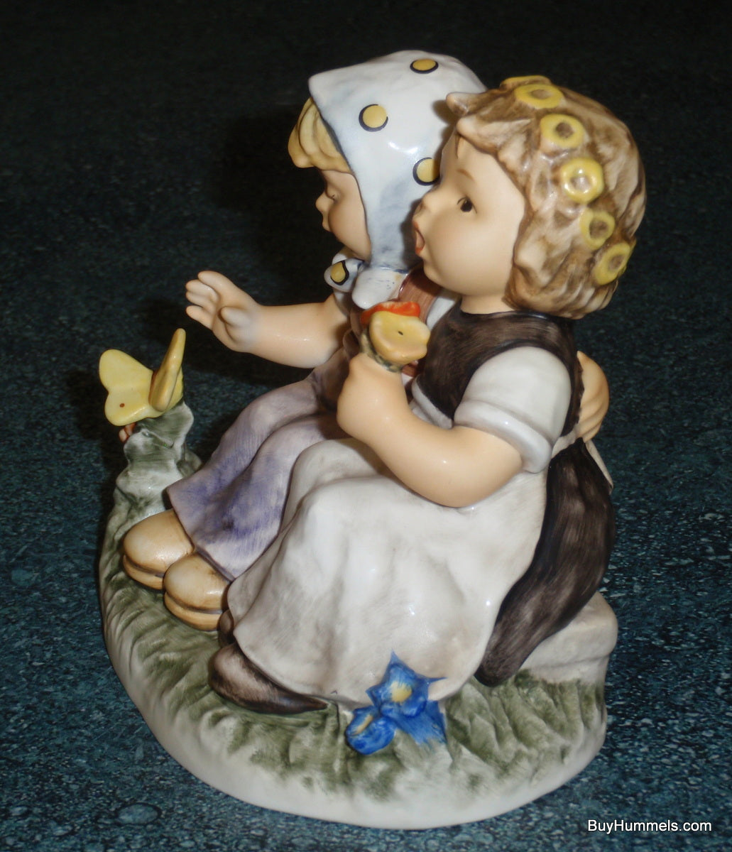 "Pleasant Moment" Goebel Hummel Figurine #425 TMK8 - Girls with Butterfly