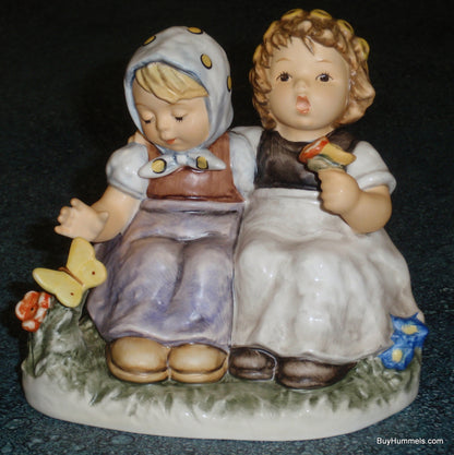"Pleasant Moment" Goebel Hummel Figurine #425 TMK8 - Girls with Butterfly