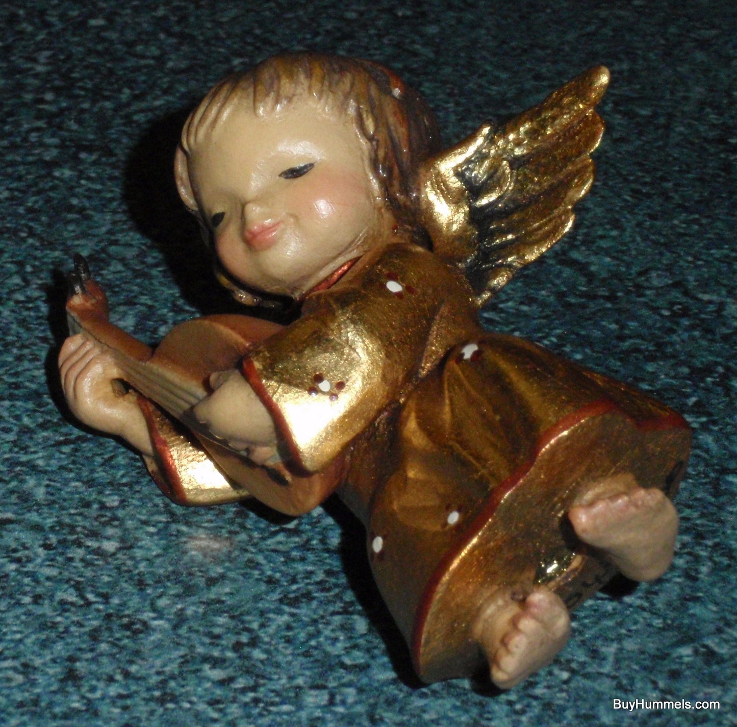 ANRI Woodcarvings Ferrandiz HEAVENLY STRINGS Angel Figurine Christmas Ornament With Original Box - Amazingly Rare Italian Christmas Gift!