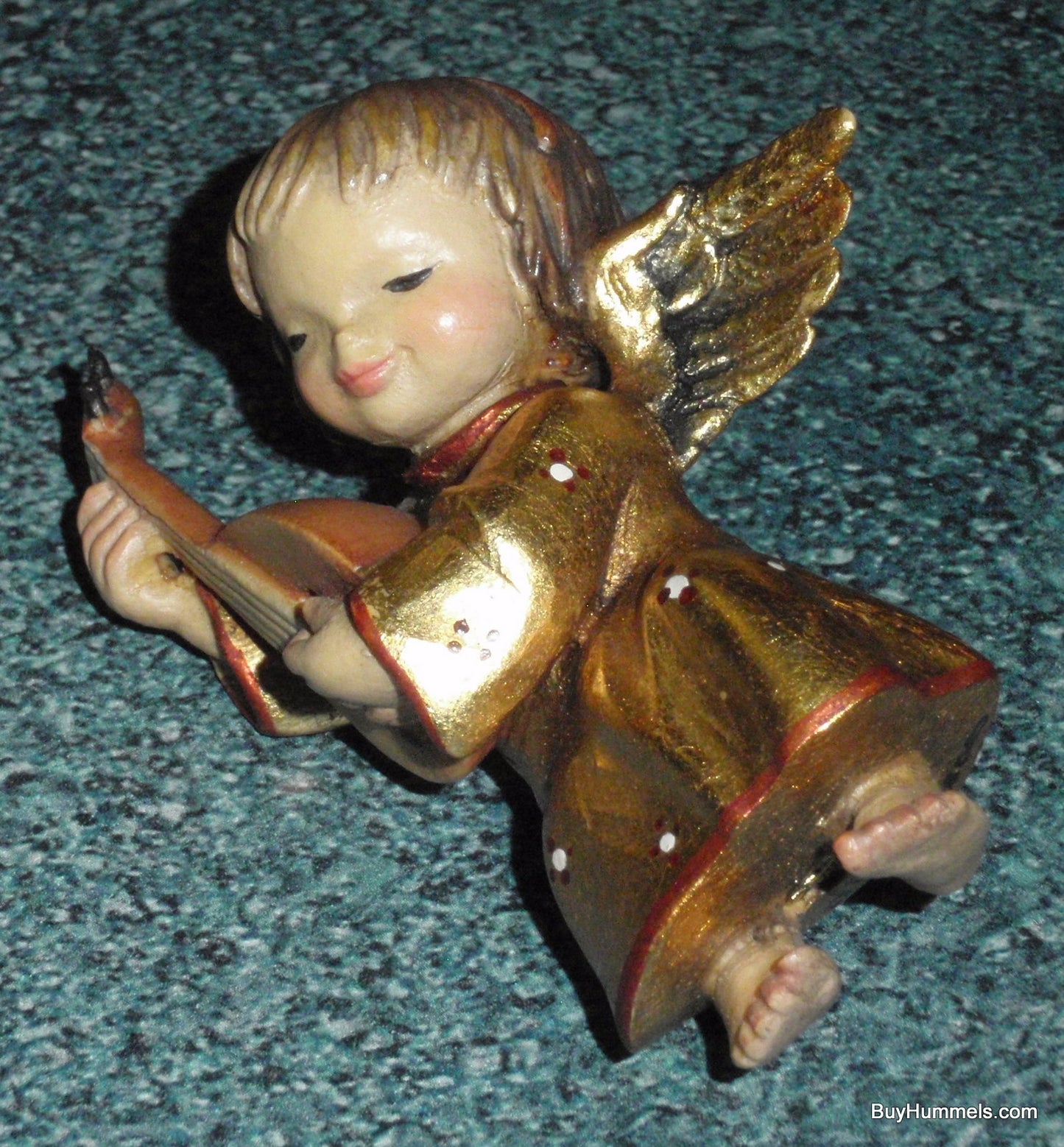 ANRI Woodcarvings Ferrandiz HEAVENLY STRINGS Angel Figurine Christmas Ornament With Original Box - Amazingly Rare Italian Christmas Gift!