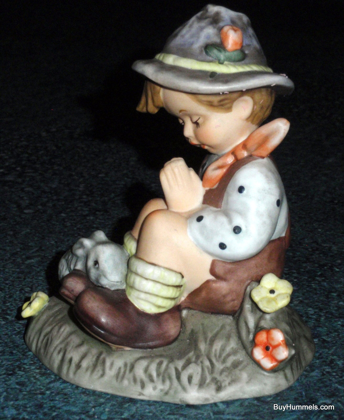 Berta Hummel Figurine "Nature's Prayer" BH55 Boy Praying With White Rabbit
