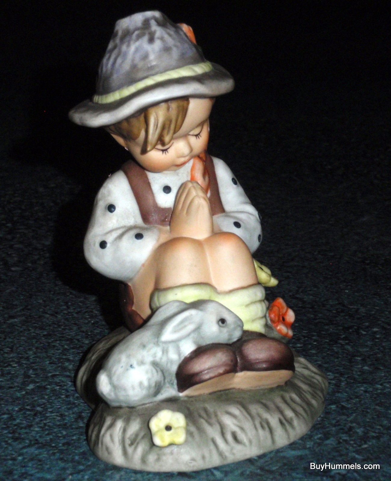 Berta Hummel Figurine "Nature's Prayer" BH55 Boy Praying With White Rabbit