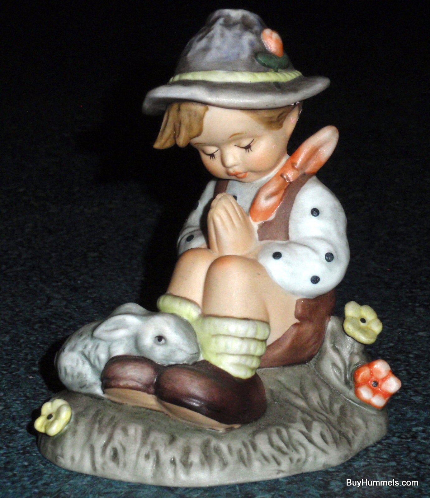 Berta Hummel Figurine "Nature's Prayer" BH55 Boy Praying With White Rabbit
