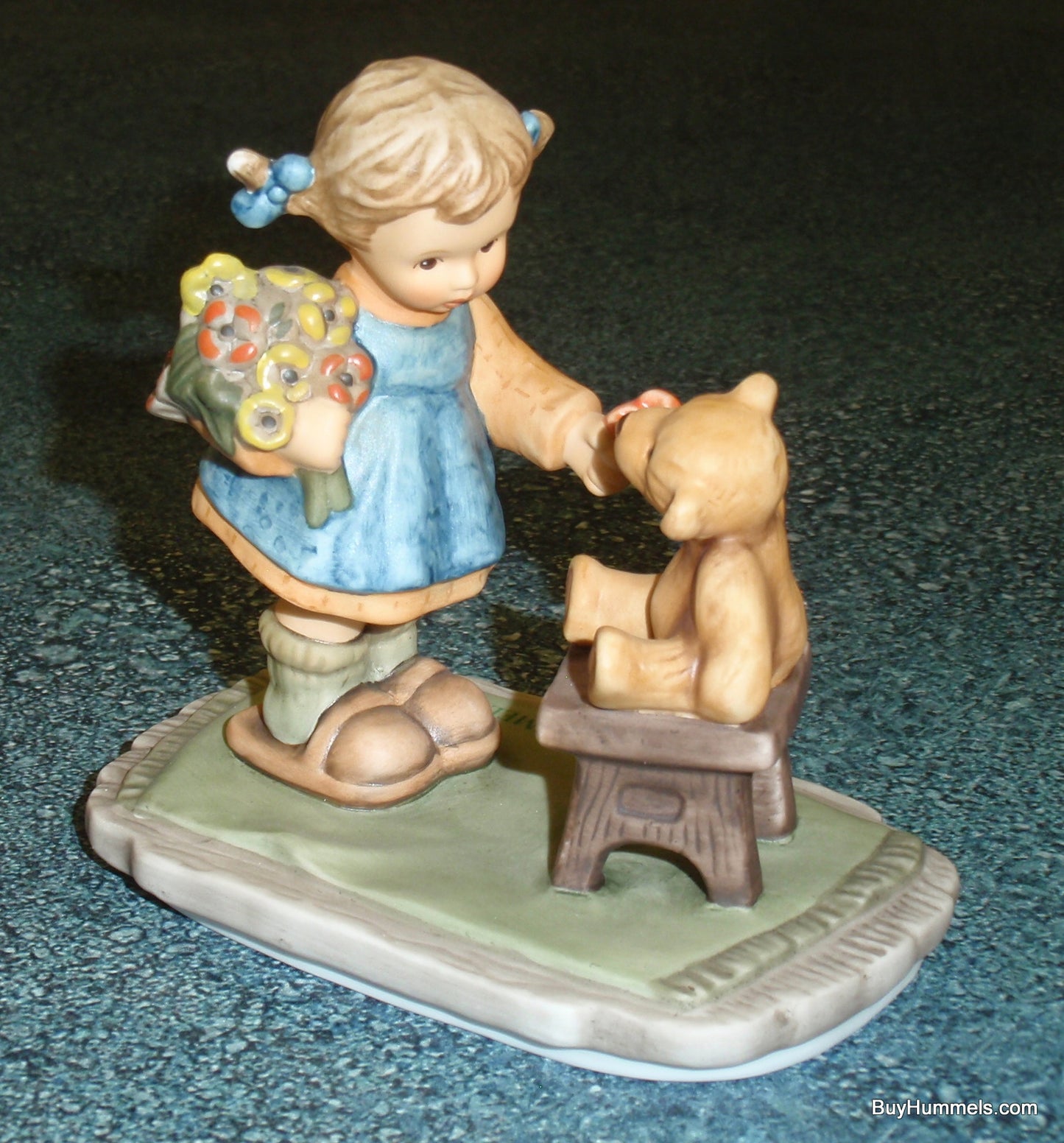 Goebel Berta Hummel "With Love" BH66 Figurine Girl With Teddy Bear!