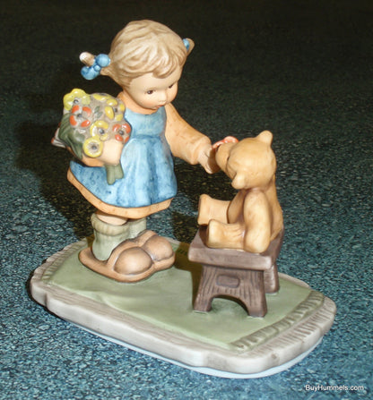 Goebel Berta Hummel "With Love" BH66 Figurine Girl With Teddy Bear!