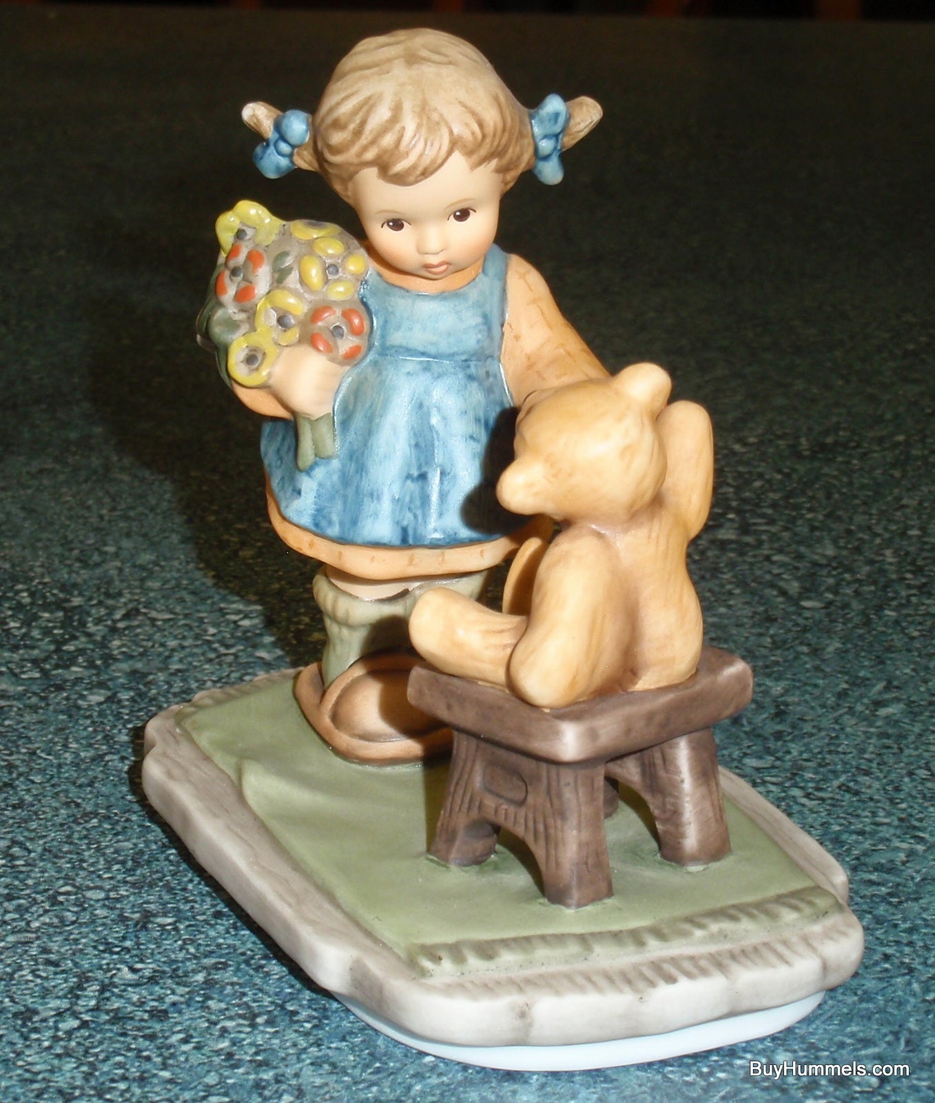 Goebel Berta Hummel "With Love" BH66 Figurine Girl With Teddy Bear!