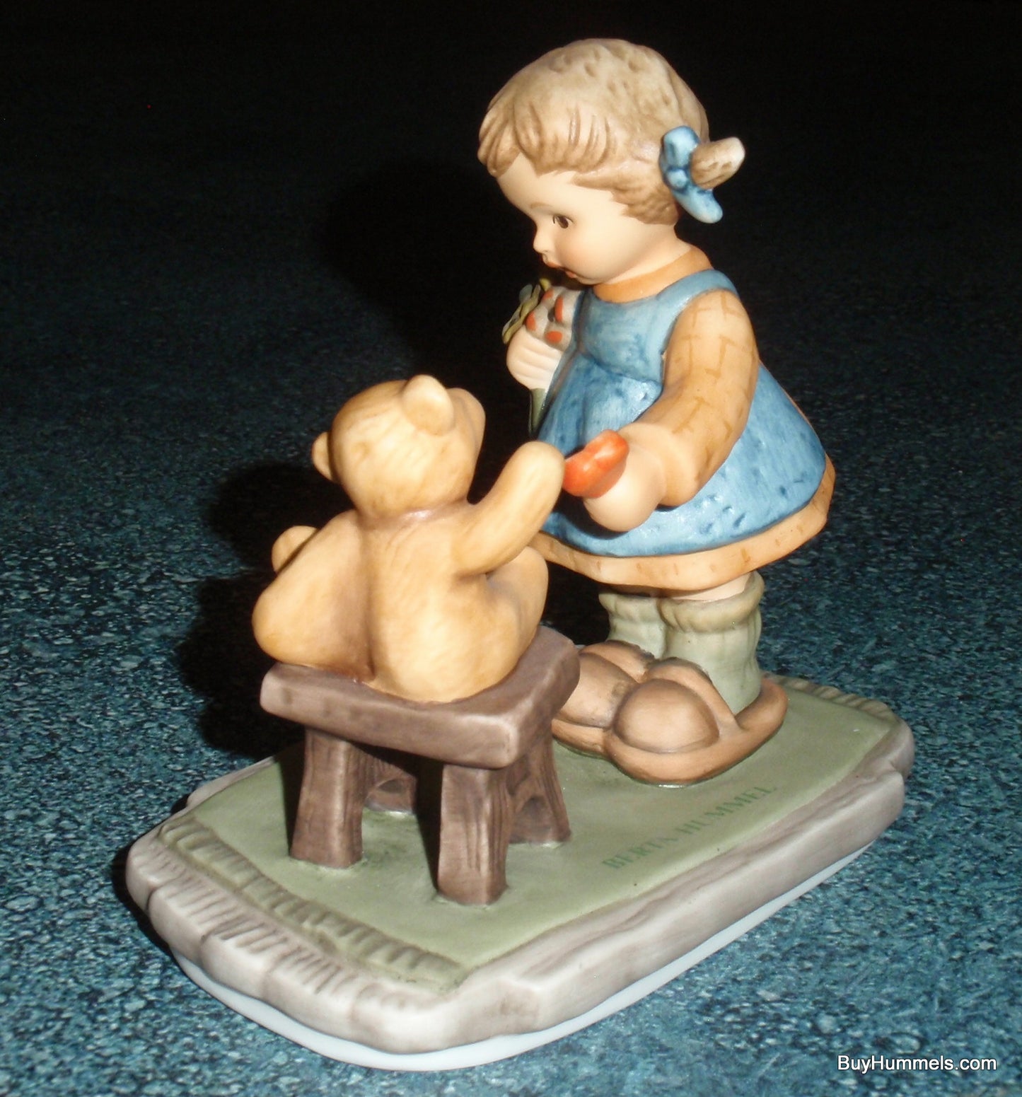 Goebel Berta Hummel "With Love" BH66 Figurine Girl With Teddy Bear!