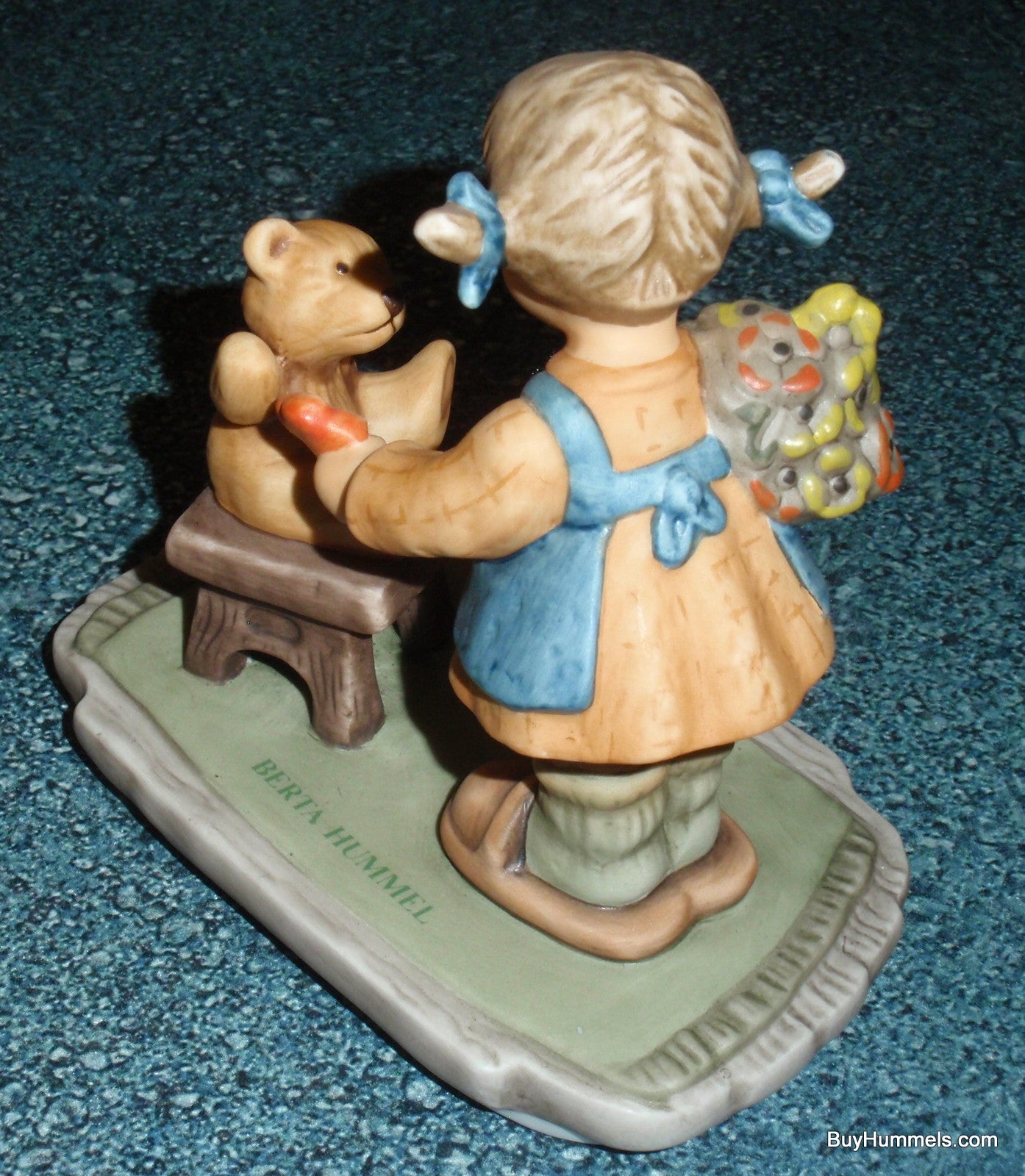 Goebel Berta Hummel "With Love" BH66 Figurine Girl With Teddy Bear!
