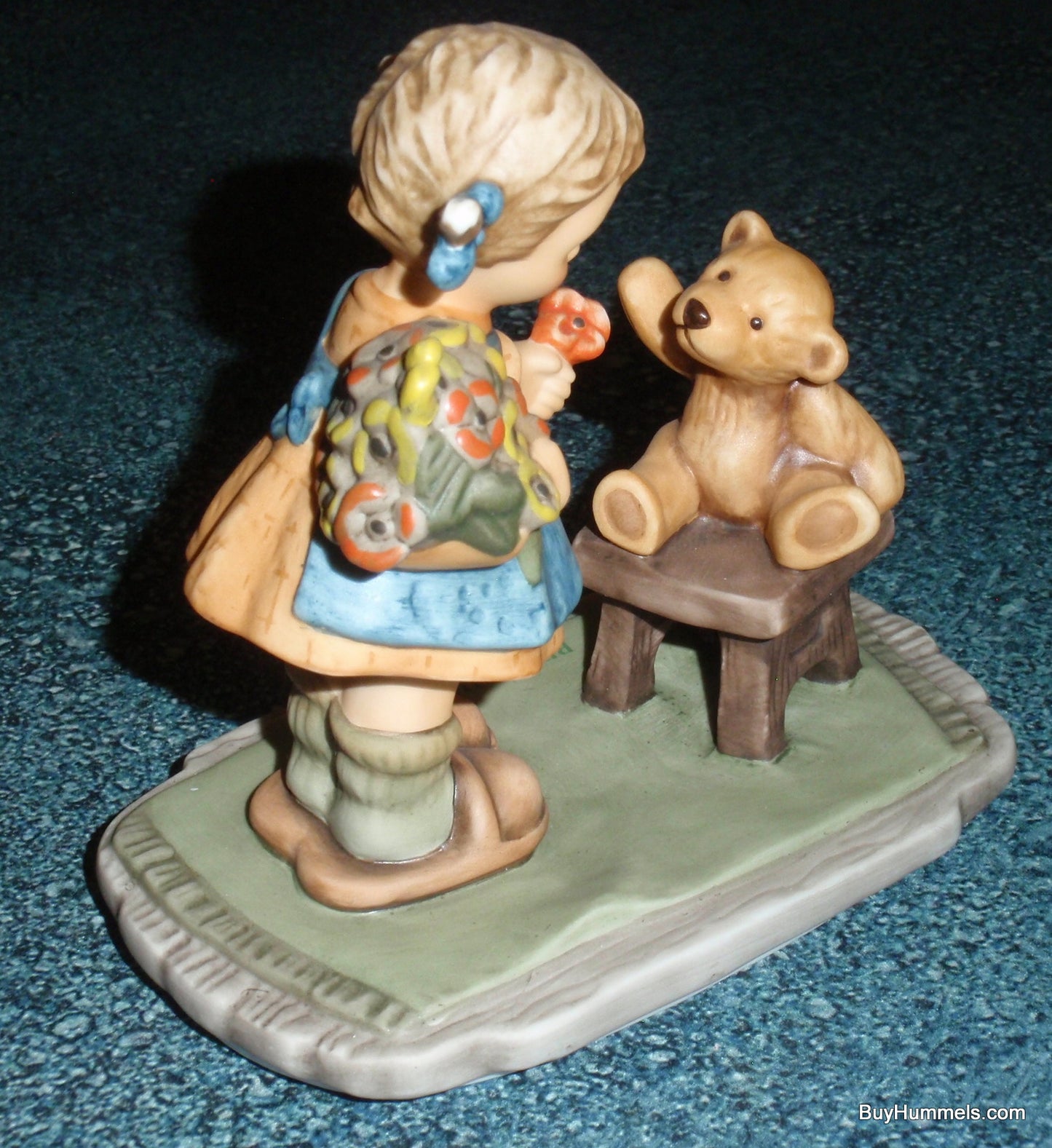 Goebel Berta Hummel "With Love" BH66 Figurine Girl With Teddy Bear!