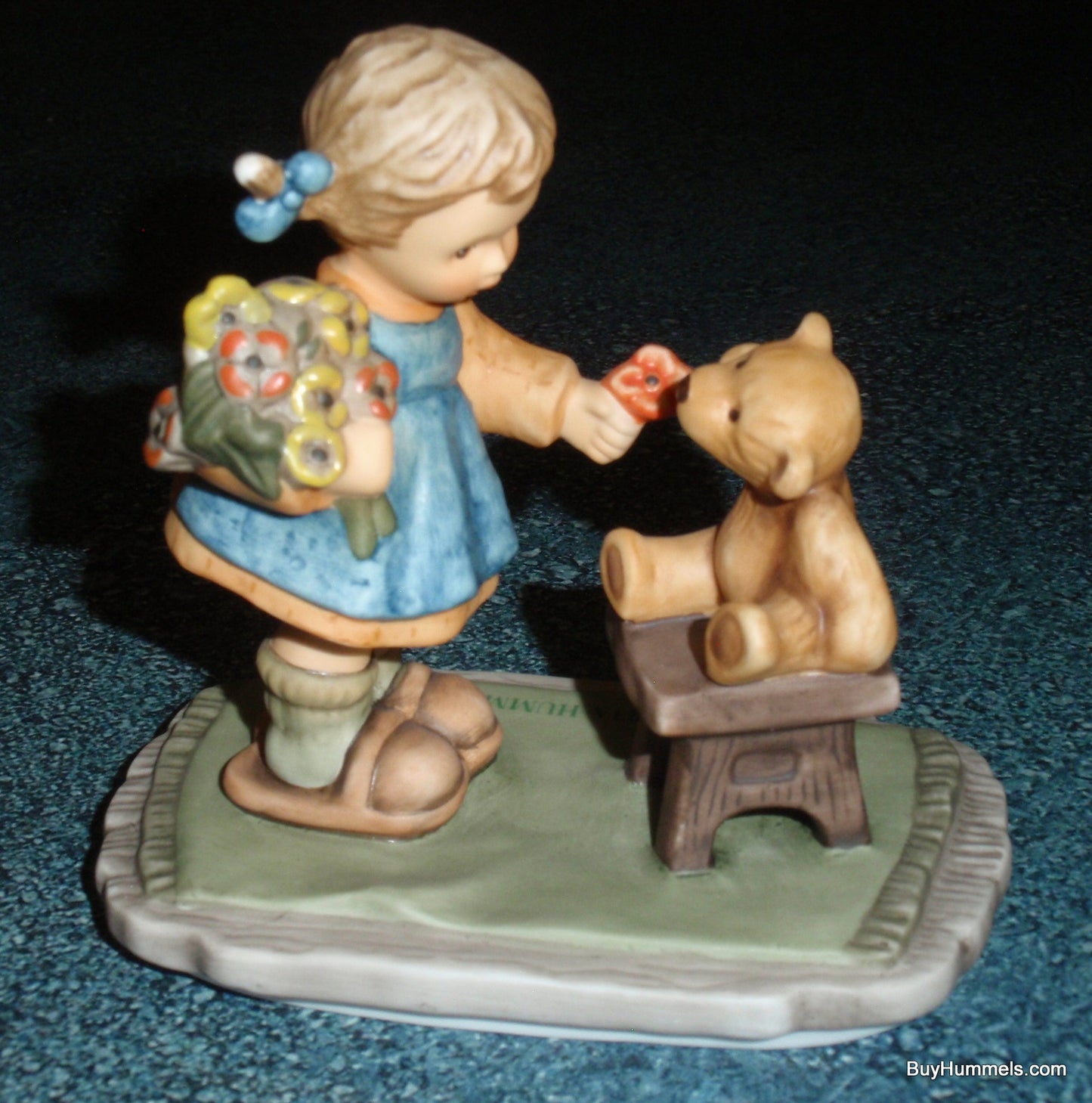Goebel Berta Hummel "With Love" BH66 Figurine Girl With Teddy Bear!