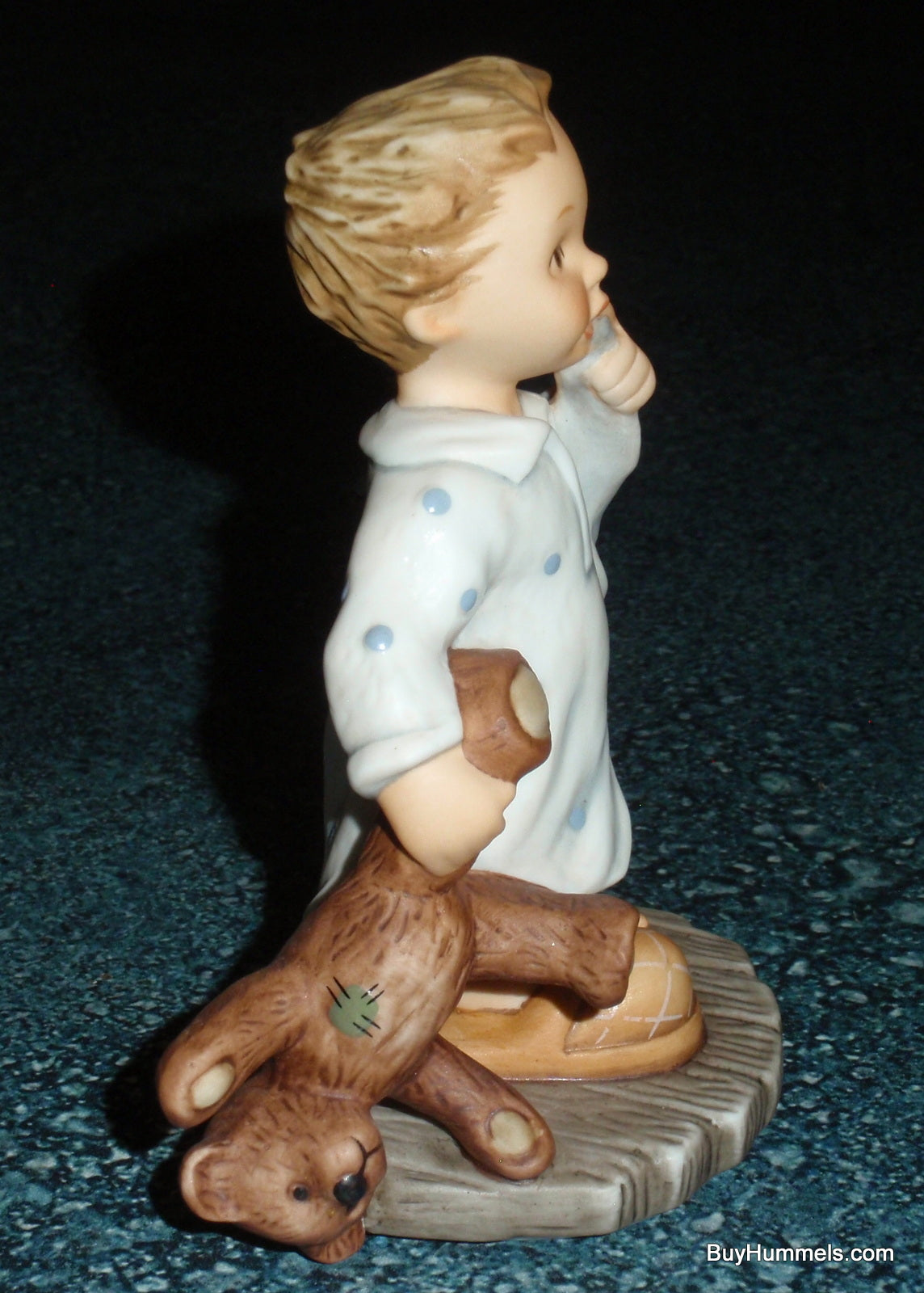 "Tuck Me In" Goebel Berta Hummel Figurine BH205 - Little Boy With Teddy Bear!