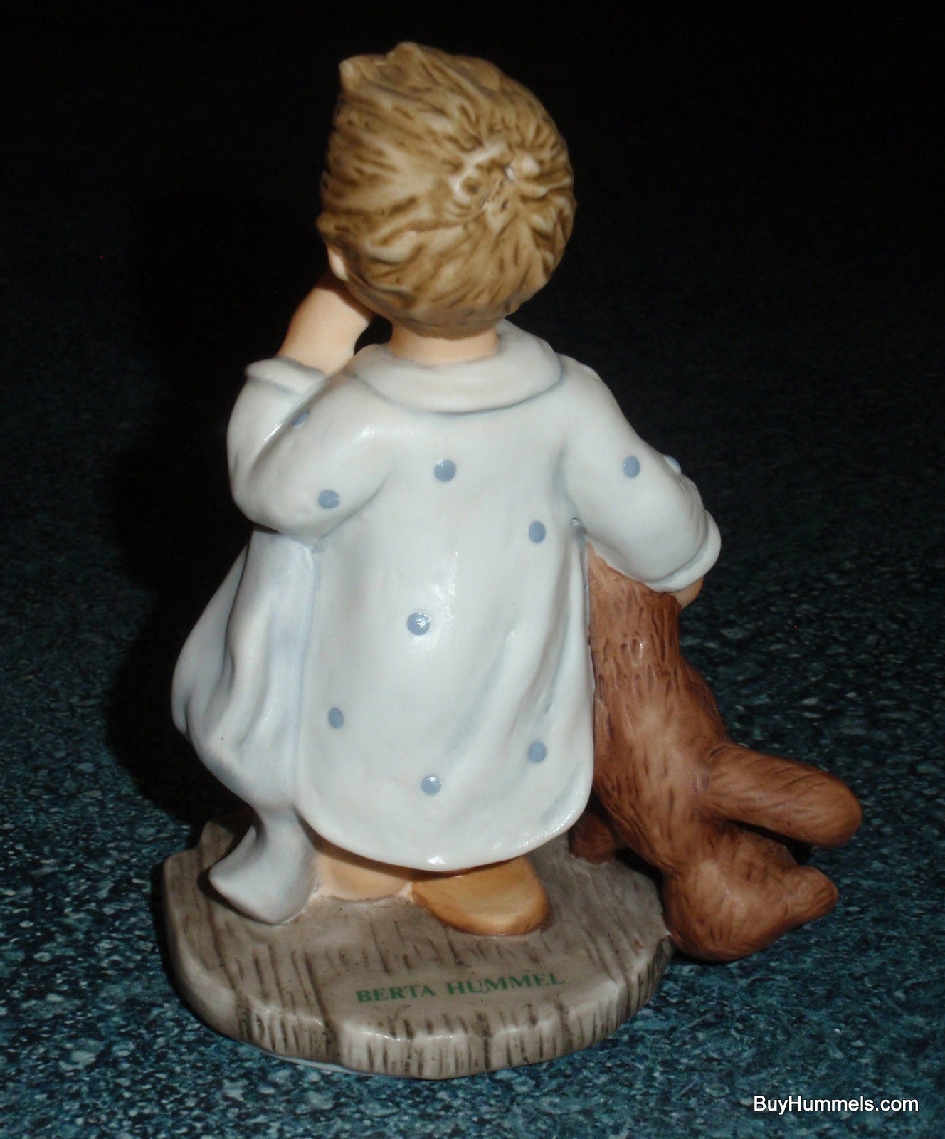 "Tuck Me In" Goebel Berta Hummel Figurine BH205 - Little Boy With Teddy Bear!