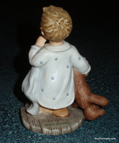 "Tuck Me In" Goebel Berta Hummel Figurine BH205 - Little Boy With Teddy Bear!