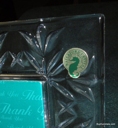 WATERFORD CRYSTAL "Thank You" Picture Photo Frame 5"x7" #114989 With Original Box!