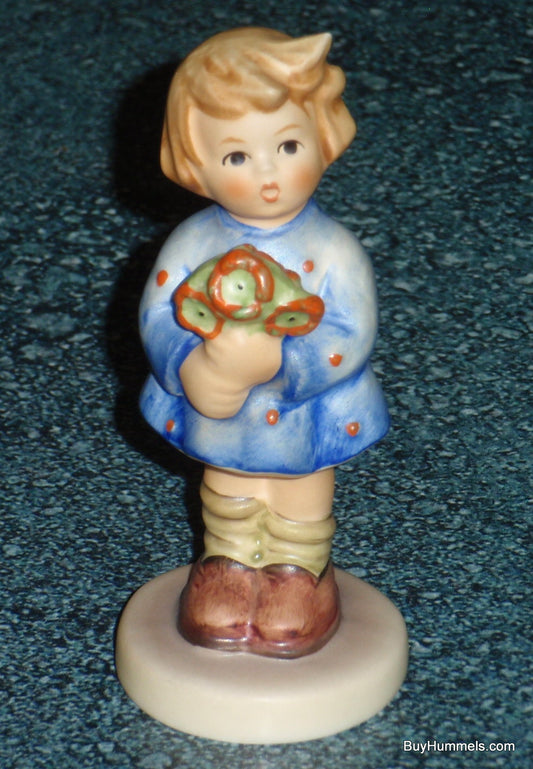 "Girl With Nosegay" Goebel Hummel Figurine #239/A - Little Girl With Blue Dress And Flowers!