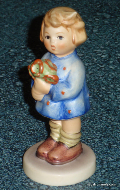 "Girl With Nosegay" Goebel Hummel Figurine #239/A - Little Girl With Blue Dress And Flowers!