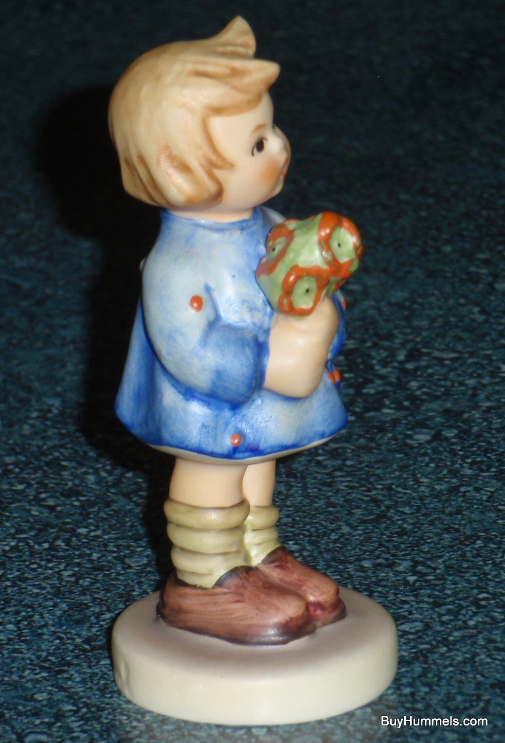 "Girl With Nosegay" Goebel Hummel Figurine #239/A - Little Girl With Blue Dress And Flowers!