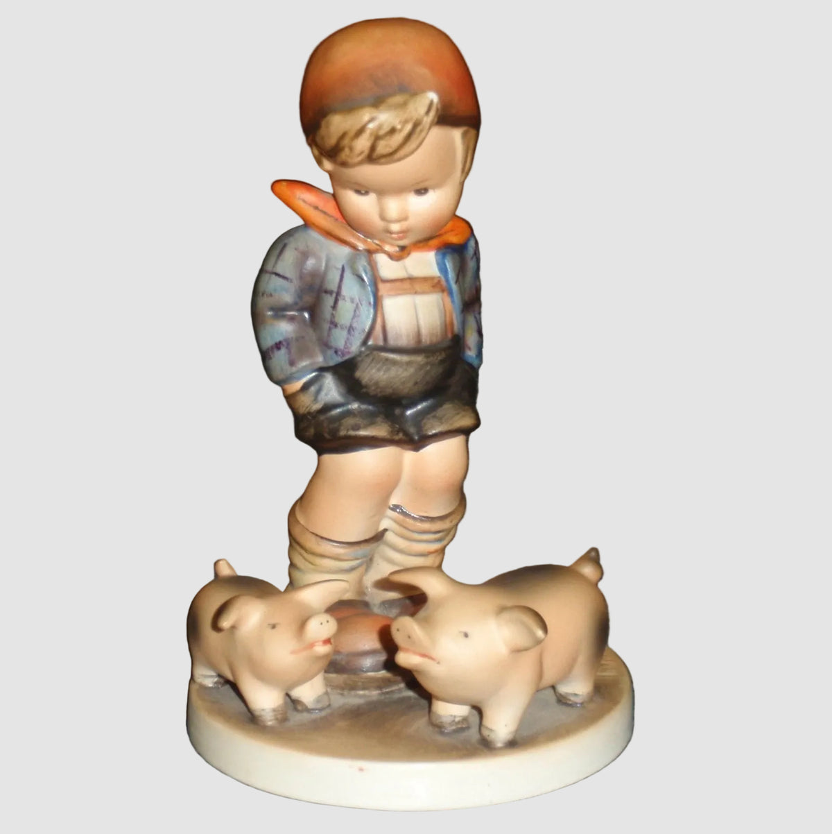 "Farm Boy" Goebel Hummel Figurine #66 TMK2 Full Bee (5")