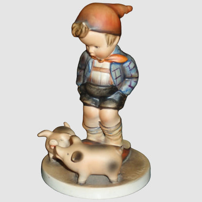 "Farm Boy" Goebel Hummel Figurine #66 TMK2 Full Bee (5")