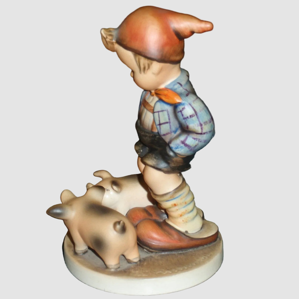 "Farm Boy" Goebel Hummel Figurine #66 TMK2 Full Bee (5")
