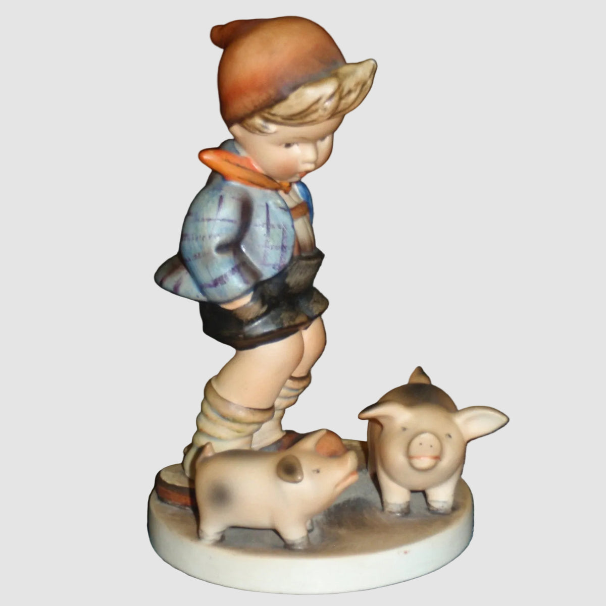 "Farm Boy" Goebel Hummel Figurine #66 TMK2 Full Bee (5")