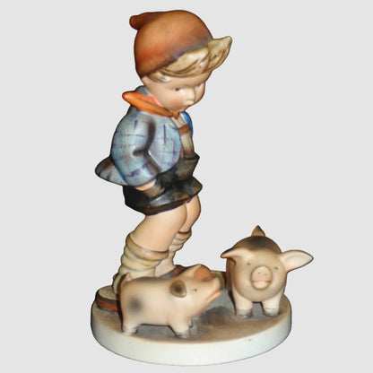 "Farm Boy" Goebel Hummel Figurine #66 TMK2 Full Bee (5")