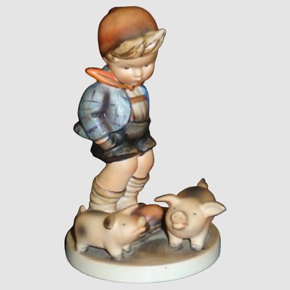 "Farm Boy" Goebel Hummel Figurine #66 TMK2 Full Bee (5")