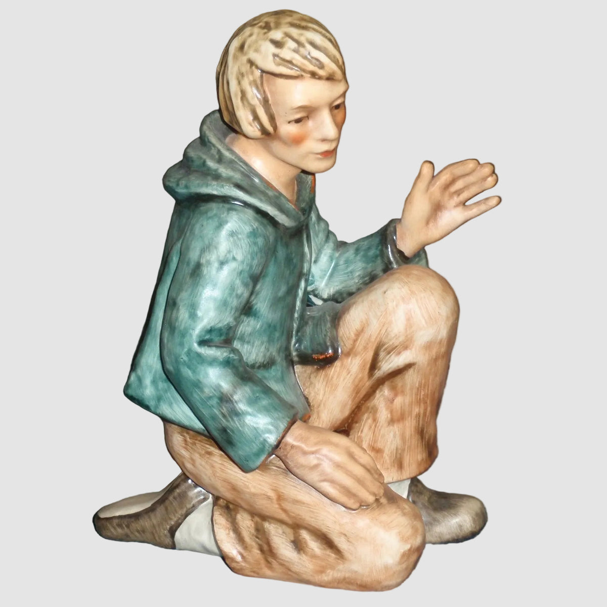 Goebel Hummel Jumbo Nativity Kneeling Shepherd Figurine 260 J Gerhard Skrobek Manger Scene Large Vintage Germany Porcelain