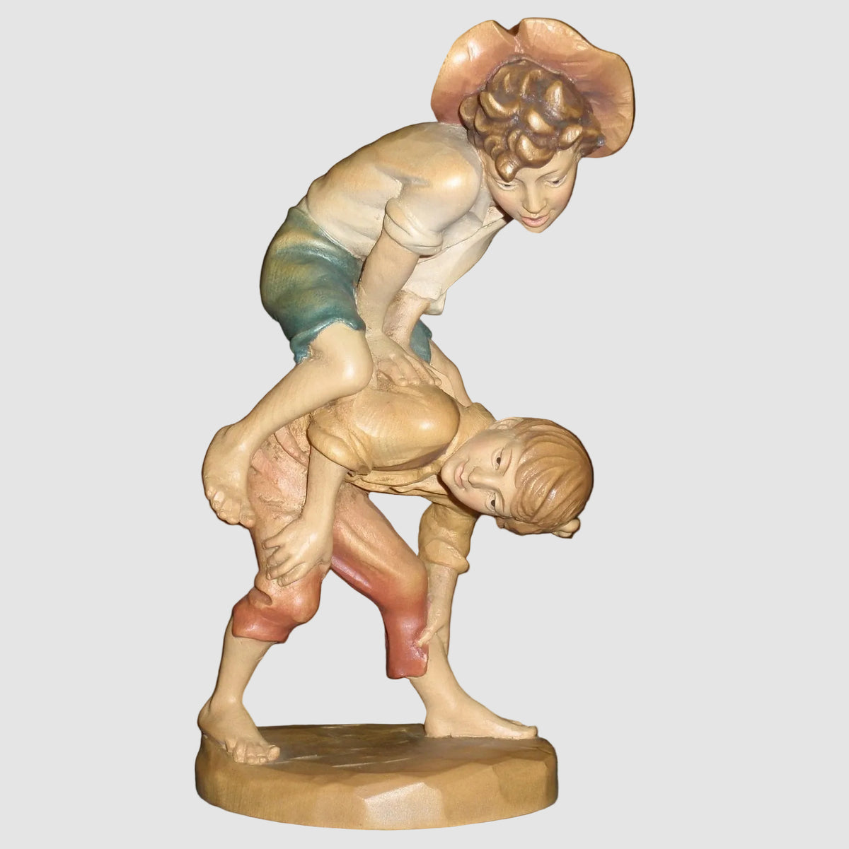 "Leap Frog" Anri Woodcarving #689-080 Signed Ulrich Bernardi (9")
