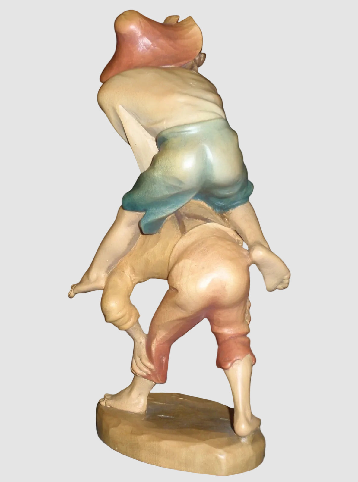 "Leap Frog" Anri Woodcarving #689-080 Signed Ulrich Bernardi (9")