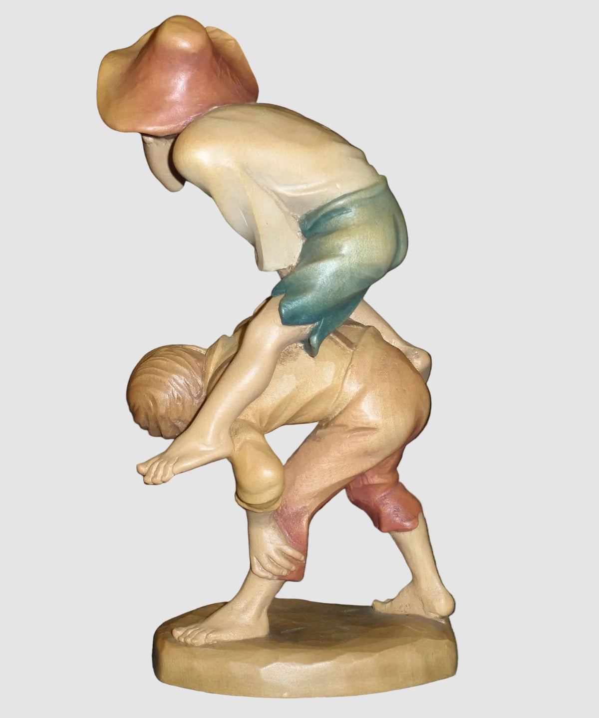 "Leap Frog" Anri Woodcarving #689-080 Signed Ulrich Bernardi (9")
