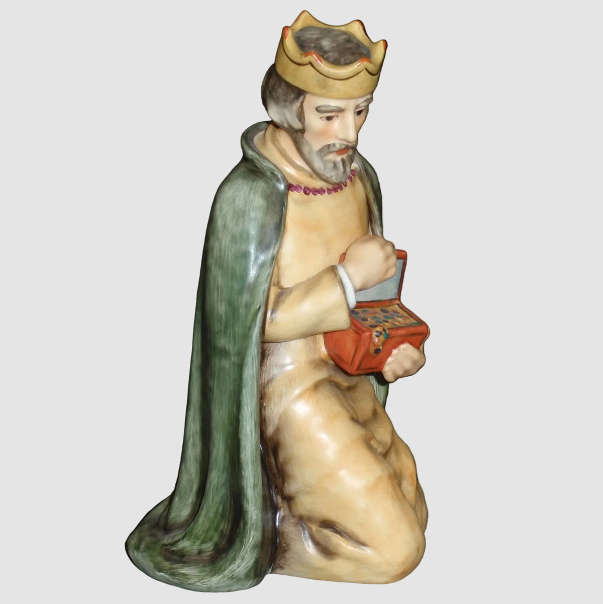 Goebel Hummel Jumbo Nativity Kneeling King Figurine 260 P Gerhard Skrobek Wise Man Large Vintage Germany Porcelain