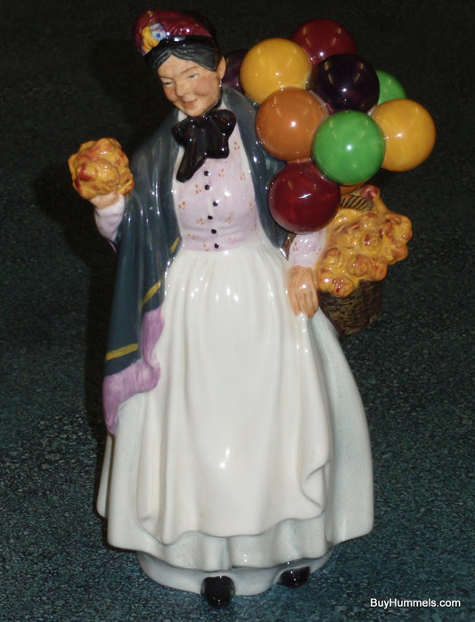 Royal Doulton Figurine "Biddy Penny Farthing" HN1843 Balloon Lady Collectible!