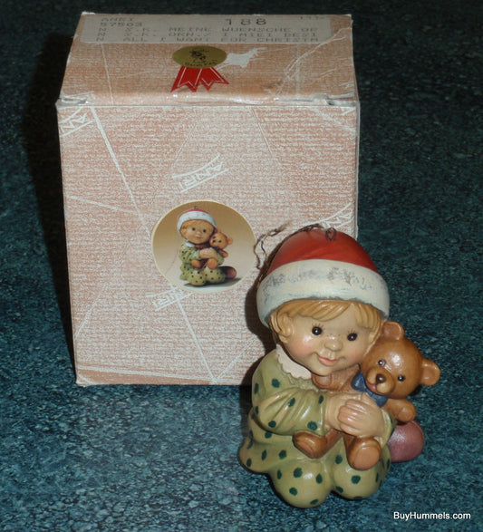 "All I Want For Christmas" Anri Sarah Kay Wood Carved Christmas Ornament #57503 SIGNED WIth Original Box!