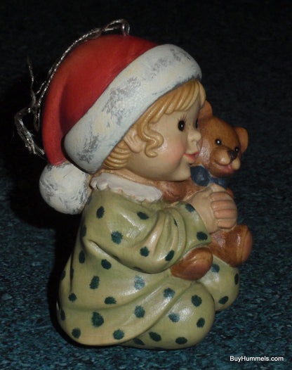 "All I Want For Christmas" Anri Sarah Kay Wood Carved Christmas Ornament #57503 SIGNED WIth Original Box!