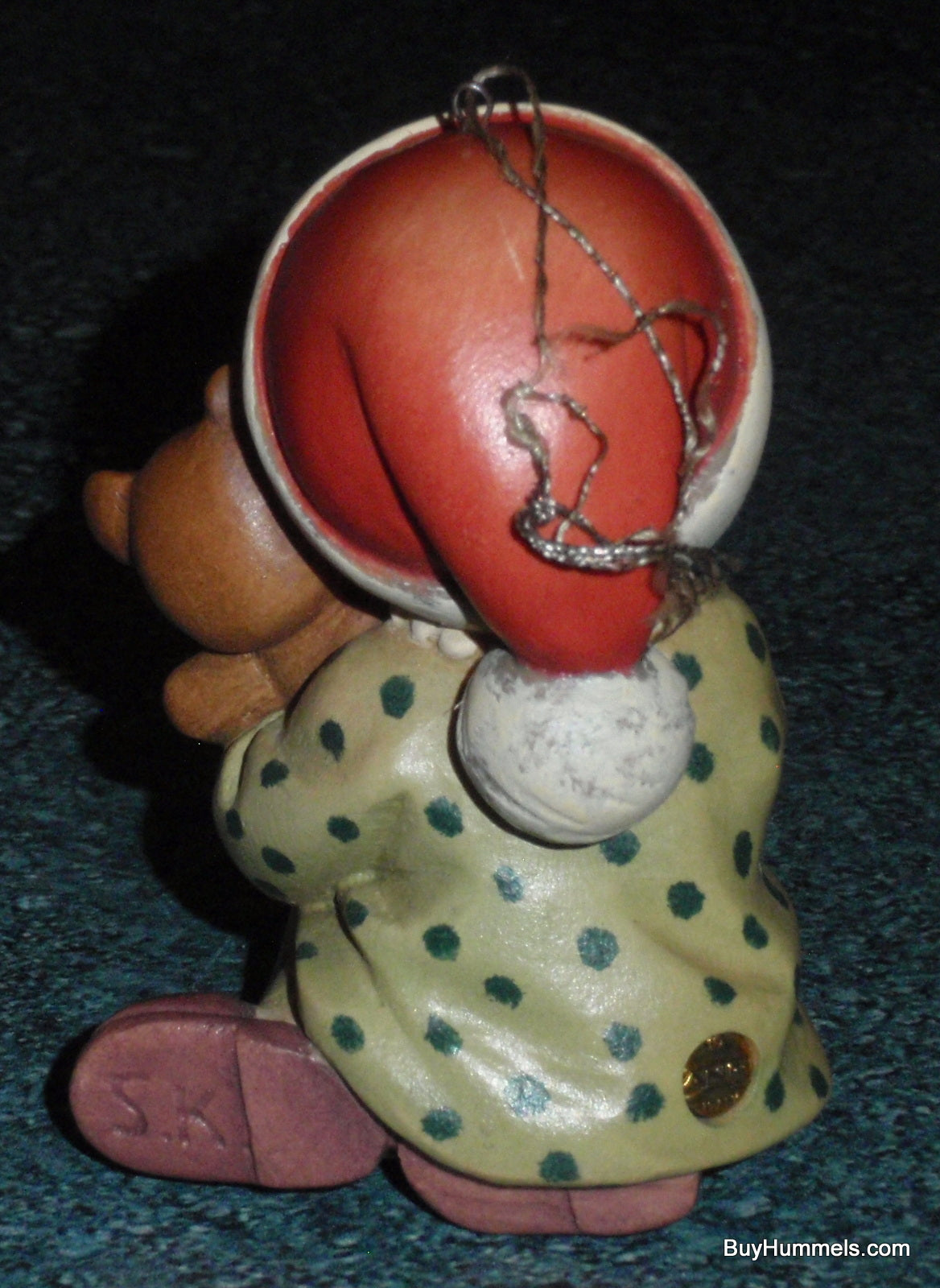 "All I Want For Christmas" Anri Sarah Kay Wood Carved Christmas Ornament #57503 SIGNED WIth Original Box!